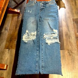 Brand: SHEIN, size: 4, color: blue, style: straight leg